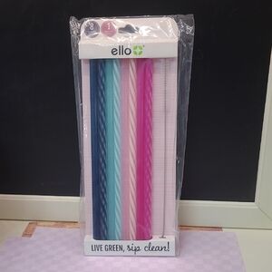 ello Reusable Straws - Pink, Blue & Aqua Set